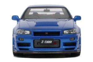 Nissan Skyline GT-R R34 NISMO Z-Tune Bayside Blue Otto 1:12 G082 Hars — afbeelding 2 van 4