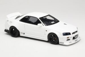 Nissan Skyline GT-R BNR34 by KRC Pearl White Otto 1:18 OT1135 Hars — afbeelding 4 van 6