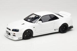 Nissan Skyline GT-R BNR34 by KRC Pearl White Otto 1:18 OT1135 Hars