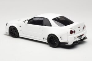 Nissan Skyline GT-R BNR34 by KRC Pearl White Otto 1:18 OT1135 Hars — afbeelding 5 van 6