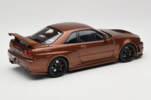 Nissan Skyline GT-R R34 Customized Metallic Bronze MotorHelix 1:18 M83414 Metaal — afbeelding 3 van 8