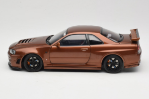 Nissan Skyline GT-R R34 Customized Metallic Bronze MotorHelix 1:18 M83414 Metaal — afbeelding 4 van 8