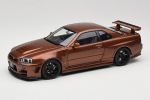 Nissan Skyline GT-R R34 Customized Metallic Bronze MotorHelix 1:18 M83414 Metaal