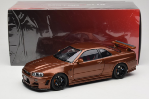 Nissan Skyline GT-R R34 Customized Metallic Bronze MotorHelix 1:18 M83414 Metaal — afbeelding 8 van 8