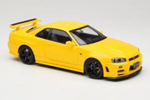 Nissan Skyline GT-R R34 Customized Version Geel MotorHelix 1:18 M83412 Metaal — afbeelding 6 van 8