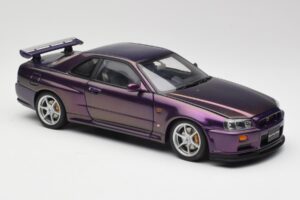 Nissan Skyline GT-R R34 V-Spec Midnight Paars AUTOart 1:18 77305 Metaal — afbeelding 6 van 8