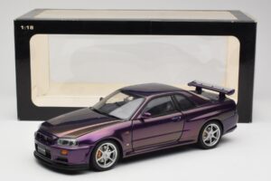 Nissan Skyline GT-R R34 V-Spec Midnight Paars AUTOart 1:18 77305 Metaal — afbeelding 8 van 8