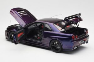 Nissan Skyline GT-R R34 NISMO Z-Tune Midnight Paars III AUTOart 1:18 77464 Composiet — afbeelding 5 van 8
