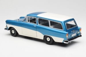 Opel Rekord P1 Caravan Blauw Metallic Minichamps 1:18 180043210 Metaal — afbeelding 7 van 8