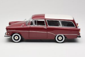 Opel Rekord P1 Caravan Rood Minichamps 1:18 180043211 Metaal — afbeelding 4 van 8