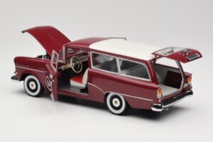Opel Rekord P1 Caravan Rood Minichamps 1:18 180043211 Metaal — afbeelding 5 van 8