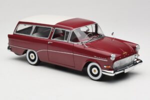 Opel Rekord P1 Caravan Rood Minichamps 1:18 180043211 Metaal — afbeelding 6 van 8
