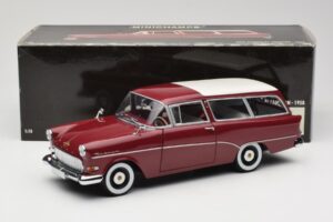 Opel Rekord P1 Caravan Rood Minichamps 1:18 180043211 Metaal — afbeelding 8 van 8