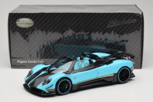 Pagani Zonda Uno Carbon Lichtblauw Almost Real 1:18 850630001 Metaal — afbeelding 8 van 8