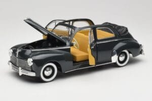 Peugeot 203 Cabriolet Zwart Solido 1:18 8156 Metaal — afbeelding 2 van 8