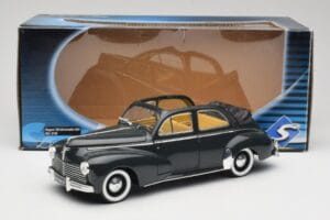 Peugeot 203 Cabriolet Zwart Solido 1:18 8156 Metaal — afbeelding 8 van 8