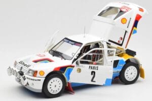 Peugeot 205 T16 #2 A. Vatanen / T. Harryman Rally Monte Carlo 1985 Norev 1:18 184864 Metaal — afbeelding 2 van 8