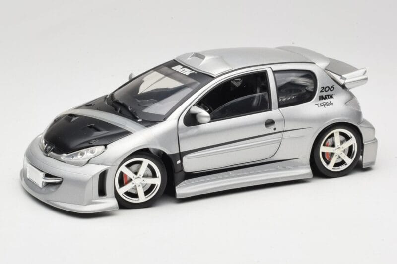 Peugeot 206 MTK Zilver Solido 1:18 1817 Metaal