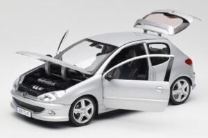Peugeot 206 RC Aluminium Zilver Norev 1:18 184726 Metaal — afbeelding 2 van 8