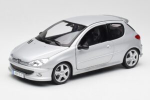 Peugeot 206 RC Aluminium Zilver Norev 1:18 184726 Metaal