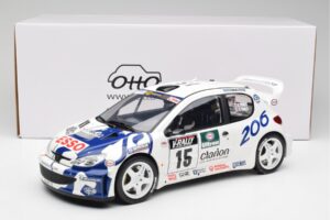 Peugeot 206 WRC G. Panizzi / H. Panizzi Tour de Corse 1999 Otto 1:12 G081 Hars — afbeelding 6 van 6