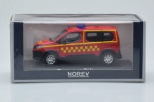 Peugeot Rifter Sapeurs Pompiers Rood Norev 1:43 479071 Metaal — afbeelding 4 van 4