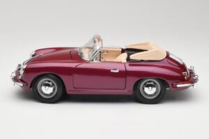 Porsche 356B Cabriolet Aubergine Bburago 1:18 3021-M4 Metaal — afbeelding 4 van 8