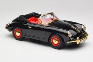 Porsche 356B Cabriolet Zwart Bburago 1:18 3031D Metaal — afbeelding 6 van 8