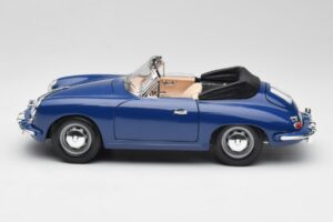 Porsche 356B Cabriolet Blauw Bburago 1:18 3051 Metaal — afbeelding 4 van 8