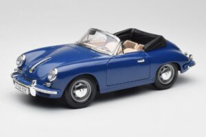 Porsche 356B Cabriolet Blauw Bburago 1:18 3051 Metaal