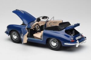 Porsche 356B Cabriolet Blauw Bburago 1:18 3051 Metaal — afbeelding 5 van 8