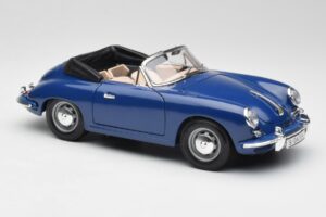 Porsche 356B Cabriolet Blauw Bburago 1:18 3051 Metaal — afbeelding 6 van 8