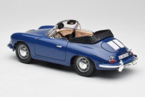 Porsche 356B Cabriolet Blauw Bburago 1:18 3051 Metaal — afbeelding 7 van 8