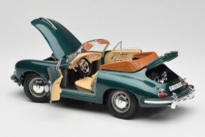 Porsche 356B Cabriolet Groen Bburago 1:18 3051-M1 Metaal — afbeelding 5 van 8