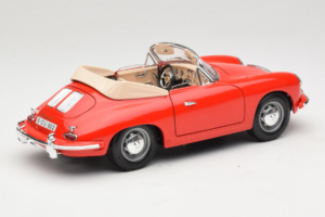 Porsche 356B Cabriolet Rood Tchibo 1:18 45703 Metaal — afbeelding 3 van 8