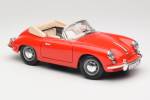 Porsche 356B Cabriolet Rood Tchibo 1:18 45703 Metaal — afbeelding 6 van 8