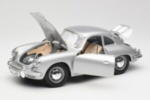 Porsche 356B Zilver Bburago 1:18 3021-M1 Metaal — afbeelding 2 van 8