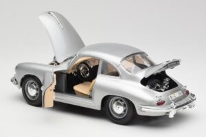 Porsche 356B Zilver Bburago 1:18 3021-M1 Metaal — afbeelding 5 van 8
