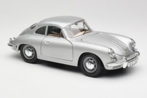 Porsche 356B Zilver Bburago 1:18 3021-M1 Metaal — afbeelding 6 van 8