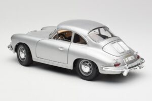 Porsche 356B Zilver Bburago 1:18 3021-M1 Metaal — afbeelding 7 van 8