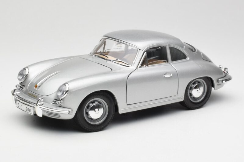 Porsche 356B Zilver Bburago 1:18 3021-M1 Metaal
