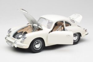 Porsche 356B Wit Bburago 1:18 3021-M3 Metaal — afbeelding 2 van 8