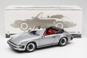 Porsche 911 930 Carrera 3.2 Cabriolet Grijs Metallic Minichamps 1:18 100063034 Metaal — afbeelding 8 van 8