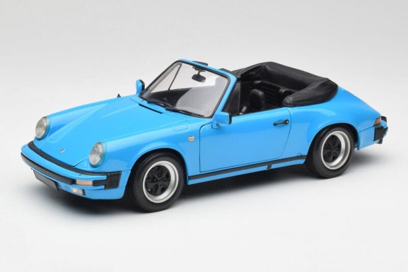 Porsche 911 930 Carrera Cabriolet Blauw Minichamps 1:18 100063032 Metaal