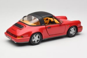 Porsche 911 964 Carrera 2 Targa Rood Anson 1:18 30305-W Metaal — afbeelding 3 van 8