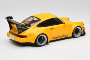 Porsche 911 964 RWB Keema Yellow GT Spirit 1:18 GT492 Hars — afbeelding 2 van 6