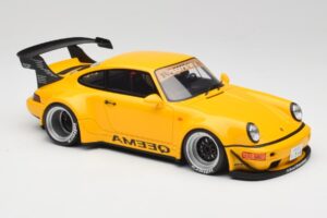 Porsche 911 964 RWB Keema Yellow GT Spirit 1:18 GT492 Hars — afbeelding 4 van 6