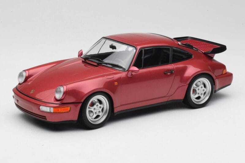 Porsche 911 964 Turbo Rood Minichamps 1:18 155069102 Metaal