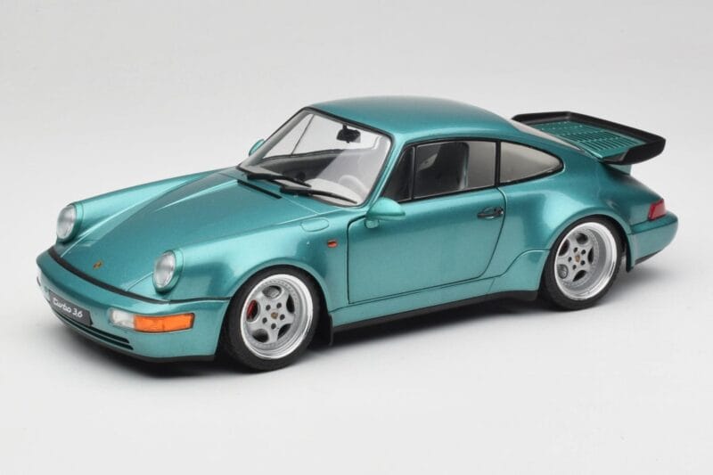 Porsche 911 964 Turbo Wimbledon Green Metallic Solido 1:18 S1803407 Metaal