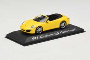 Porsche 911 991 Carrera 4S Cabriolet Geel Minichamps 1:43 WAP0201120C Metaal — afbeelding 2 van 5